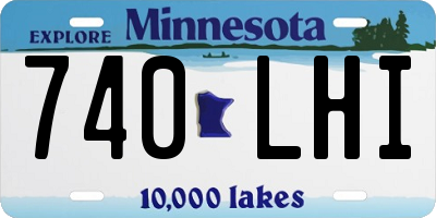 MN license plate 740LHI
