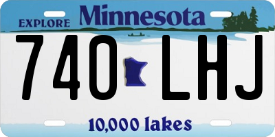 MN license plate 740LHJ