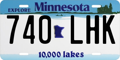 MN license plate 740LHK