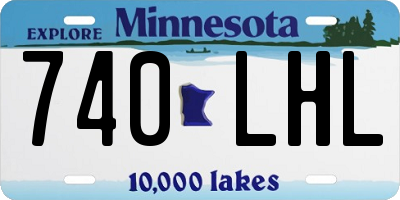 MN license plate 740LHL