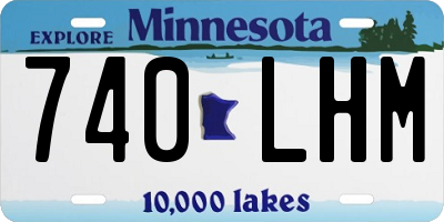 MN license plate 740LHM