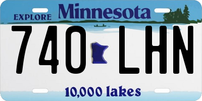 MN license plate 740LHN