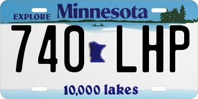 MN license plate 740LHP