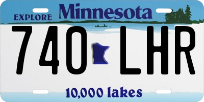 MN license plate 740LHR