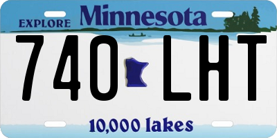 MN license plate 740LHT