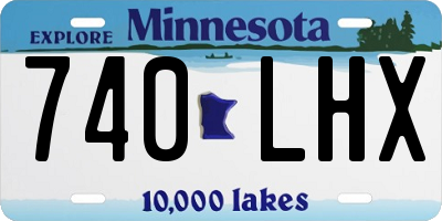 MN license plate 740LHX