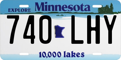 MN license plate 740LHY