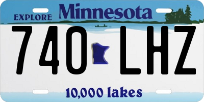MN license plate 740LHZ