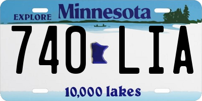 MN license plate 740LIA