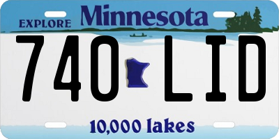MN license plate 740LID