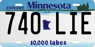 MN license plate 740LIE