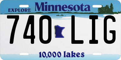 MN license plate 740LIG