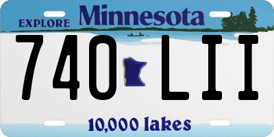 MN license plate 740LII