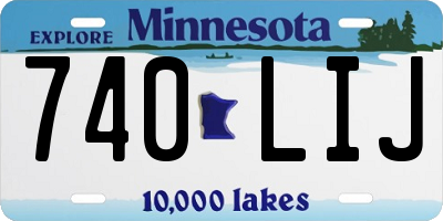 MN license plate 740LIJ