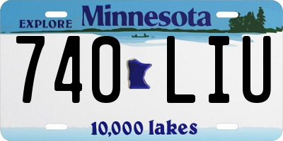 MN license plate 740LIU