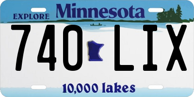 MN license plate 740LIX