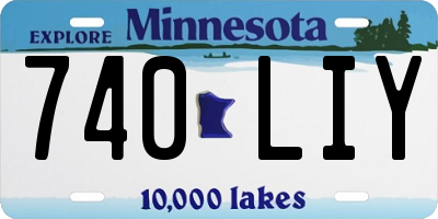 MN license plate 740LIY