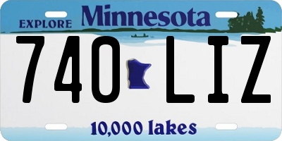 MN license plate 740LIZ
