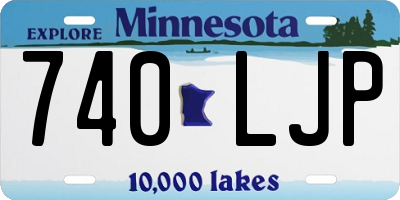 MN license plate 740LJP