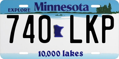 MN license plate 740LKP