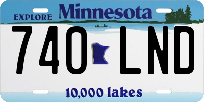 MN license plate 740LND