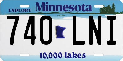 MN license plate 740LNI