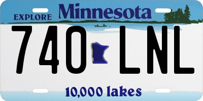MN license plate 740LNL