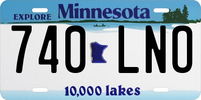 MN license plate 740LNO
