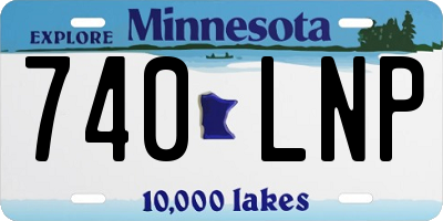 MN license plate 740LNP