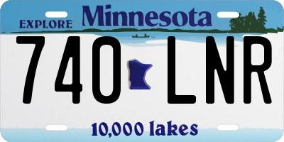 MN license plate 740LNR