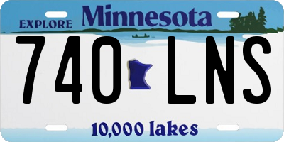 MN license plate 740LNS