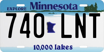 MN license plate 740LNT