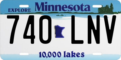 MN license plate 740LNV
