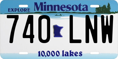 MN license plate 740LNW