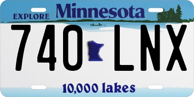 MN license plate 740LNX