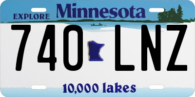 MN license plate 740LNZ