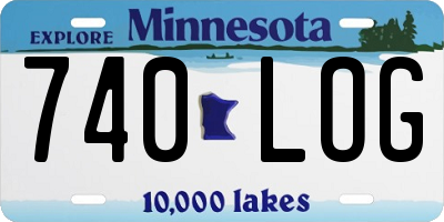MN license plate 740LOG