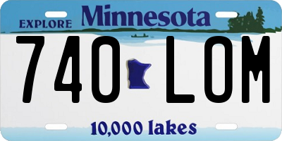 MN license plate 740LOM