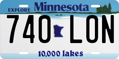 MN license plate 740LON