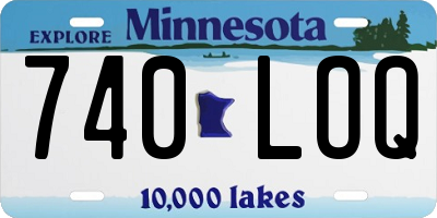MN license plate 740LOQ