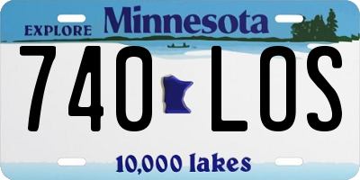 MN license plate 740LOS