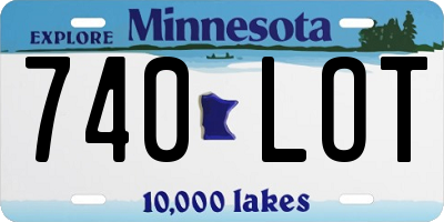 MN license plate 740LOT