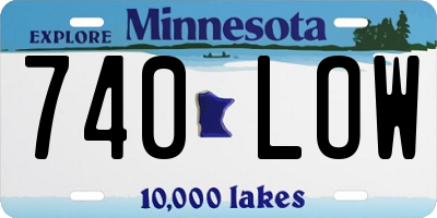 MN license plate 740LOW