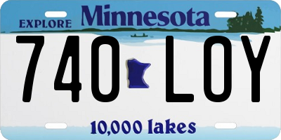 MN license plate 740LOY