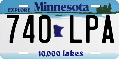 MN license plate 740LPA