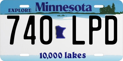 MN license plate 740LPD