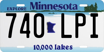 MN license plate 740LPI