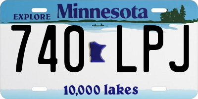 MN license plate 740LPJ