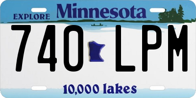 MN license plate 740LPM