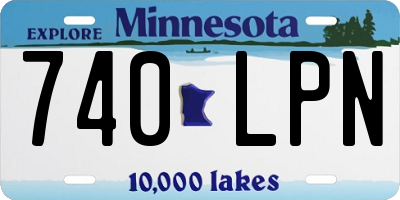 MN license plate 740LPN